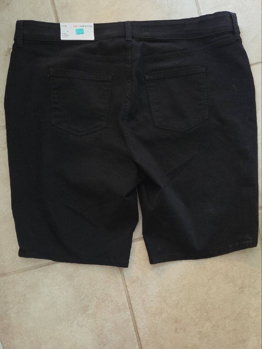 Liz Claiborne Black Mid-Rise Denim Bermuda Shorts - Picture 4 of 5